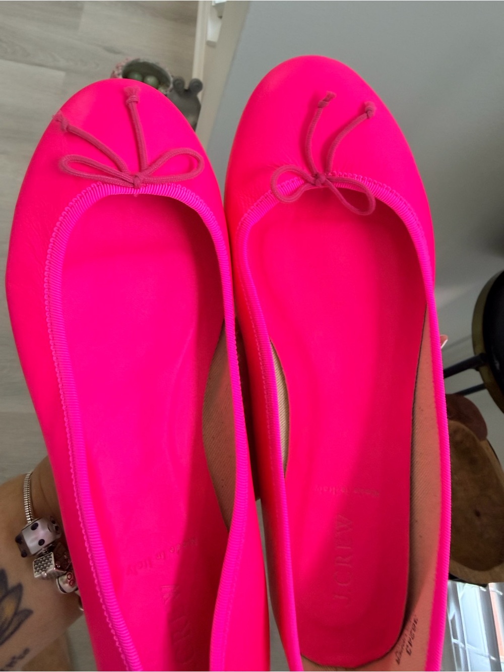 J. Crew Women's Ballet Flats in Neon Pink - Picture 2 of 4